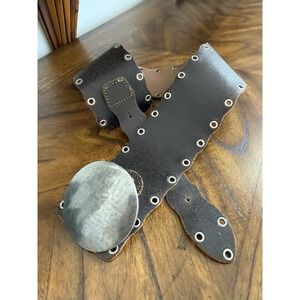 vintage ITALY made BANANA REPUBLIC leather belt S brown